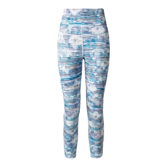 lululemon athletica Pants - Lululemon Blurry Belle Stripe True Self Crop Leggings - Preloved